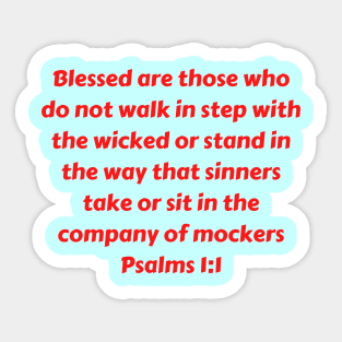 Bible Verse Psalms 1:1 Sticker